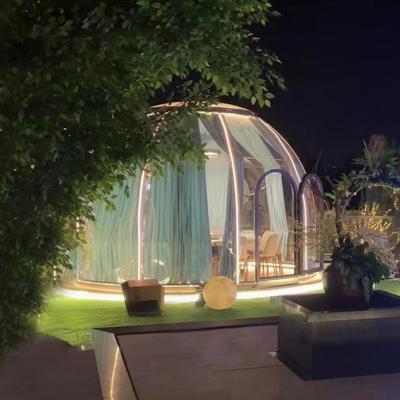 China Customized Mini Sunroom Dome Tent Glass Glamping Dome House Sunroom for sale