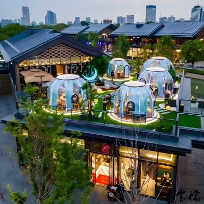 China Tamaño personalizado Glamping Polycarbonate Tenda de cúpula de burbuja Tenda de campamento transparente en venta