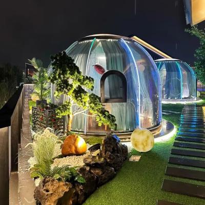China PC Transparent Dome House Clear Bubble Tents With Lighting System And UV Protection for sale
