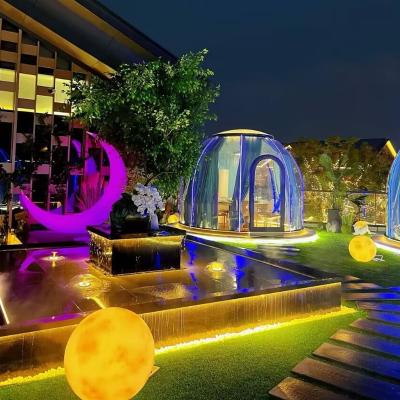 Китай PC Dome House Round Clear Bubble Tent с занавеской и системой освещения продается