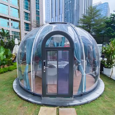 China Sunshade Outdoor Bubble Tents Green PC Clear Dome House for sale