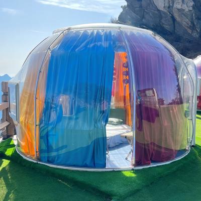 China Tiendas de campaña de burbujas al aire libre Invernaderos de granjas Tiendas de campaña de PC con cúpula clara en venta