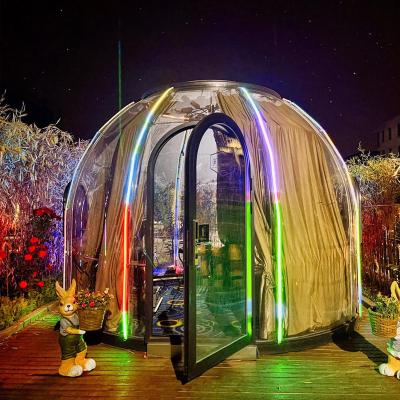 China LED Light Outdoor Bubble Tents PC Clear Transparent Sunroom Dome Tents for sale