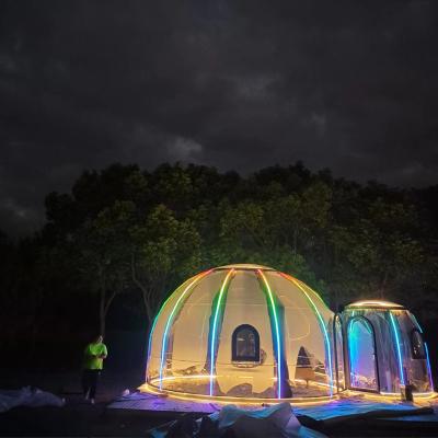 中国 Transparent PC Dome House Aluminium Glamping Bubble Tent For Outdoor Camping 販売のため