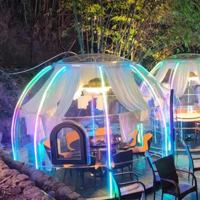 China Tenda de iglu de cúpula versátil com design claro PC Casa de cúpula com alumínio à venda