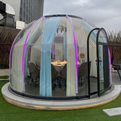 China PC Cúpula geodésica de acampada de aluminio Tenda de cúpula transparente Construcción duradera en venta