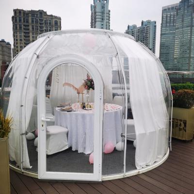 China Luxus im Freien 6m Geodäsische Kuppel Vier Jahreszeiten Camping Transparente Kuppel Polycarbonat Haus zu verkaufen