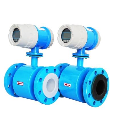 China SUS316L High Accuracy Electromagnetic Vertical Ultrasonic Steam Sewage Flange Type Flow Meter RS485 for sale