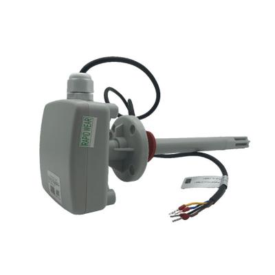 China Análogo OEM 0-5V 0-10V 4-20mA Sensor de temperatura de humedad del conducto para ventilación de contenedores en venta