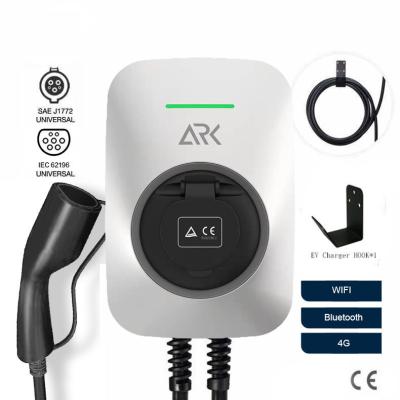China APP Electric Car Charger 7kw Type 2 Type1 Gbt Plug Ev Charger Wallbox for sale