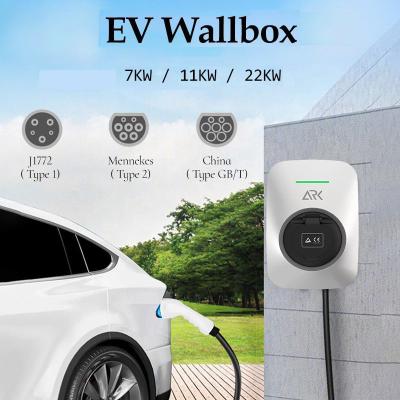 China Wallbox Type 2 Type1 Plug EV Car Charger EV Charging Station 7kW 32A en venta