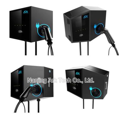 China Black 7KW Commercial Electric Vehicle Charging Stations Single Phase for sale