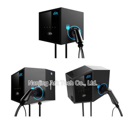 China 22KW 32A WIFI 4G RFID Electric Car Wallbox Charger Type 2 Cable for sale