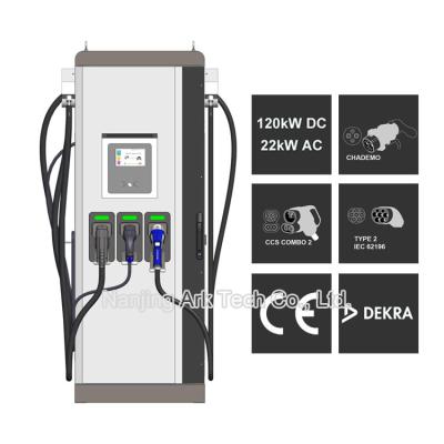 Κίνα Εναλλασσόμενο ρεύμα τύπος-2 γρήγοροι σταθμοί χρέωσης 120KW CCS CHAdeMO EV προς πώληση