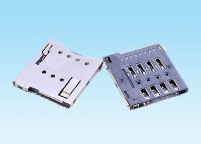 China 1.5mm High SIM Card Connector 60 Milliohms Max Contact Resistance ISO9001 for sale