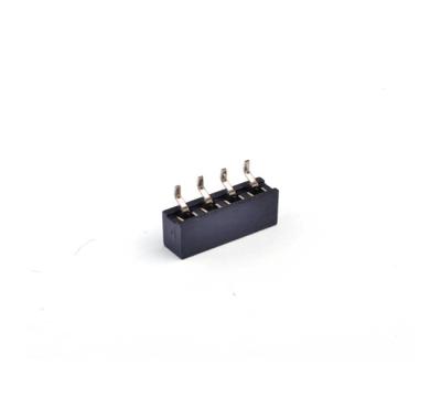 China 2.54mm Pitch SMT PA9T Gold Flash 4P Female Header Connector phosphor Bronze for sale