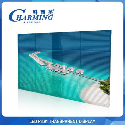 China ROHS 256x64 Transparent LED Video Wall Glass Screen Multiscene for sale
