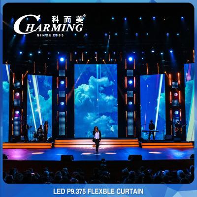 China Pantalla LED flexible multiusos 32x16, pantalla LED flexible a prueba de viento en venta