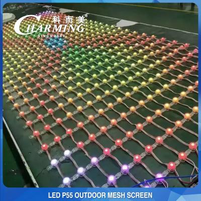 China Multiscene IP65 LED Net Screen , Aluminum Alloy Flexible LED Curtain Display for sale