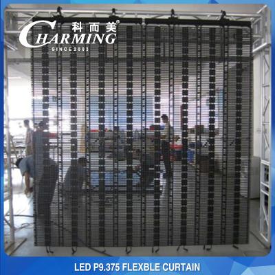 China Outdoor 1200W LED Flexible Display Video Curtain Multipurpose for sale