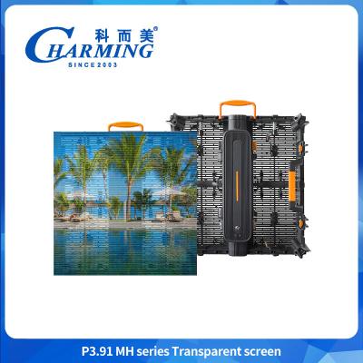China Display transparente de la serie P3.91MH Display transparente de la pantalla de malla LED LED Display flexible de película transparente en venta