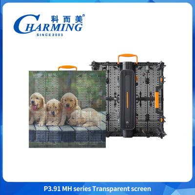 중국 P3.91 500*1000mm Anti Collision Outdoor Led Video Wall 4K Outdoor  Transparent Video Wall 판매용