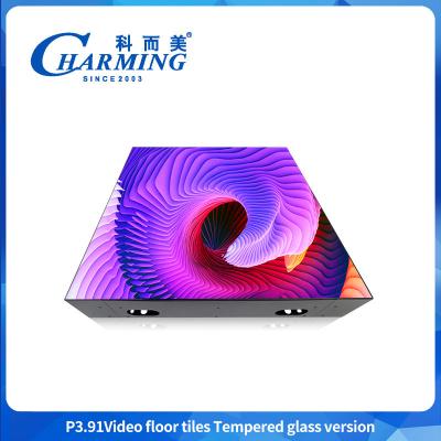 China Strong glass GOB type P3.91 led waterproof design LED video floor tile high brightness LED video floor tile en venta