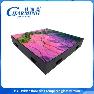 China P3.91 LED video floor tiles high brightness and realistic effects LED video floor screen Colorful Design LED Floor tile for sale