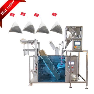 China Nylon Silk Pyramid Triangle Sachet Tea Bag Machine Inner And Outer for sale