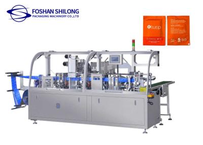 China Single Sachet Automatic Wet Wipes Packaging Machine PLC 12grams 2.8KW for sale
