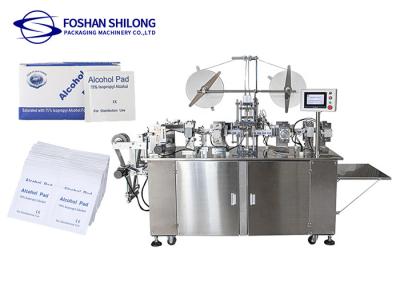 China Non Woven Alcohol Swab Making Machine PLC Control Pads Packing for sale
