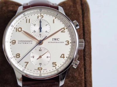 China IWC Portuguese Chrono SS/LE White Dial White Subdails ZF V2 A79350 - IWC001F for sale