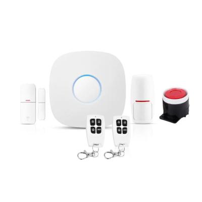 China Tuya Smart Home Wireless WiFi 4G GSM Gateway Alarm System Support Door/Window Sensor and PIR motion detector for sale