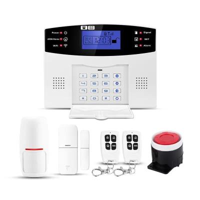 China TUYA WIFI GSM /SMS Home Security Alarm System wiht Door Sensor/PIR Detector/Srien and Controller for sale