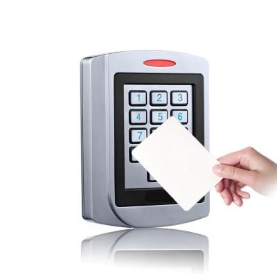 China PIN Code and RFID Card Access Control Reader Metal Cover with IP68 Waterproof and Anti-vandal Features for sale