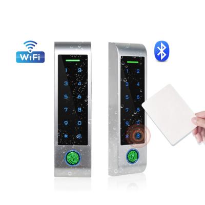 China WIFI Tuya Smart Security Door Lock Biometric Fingerprint Access Control Reader with Metal Keypad IP66 Waterproof for sale