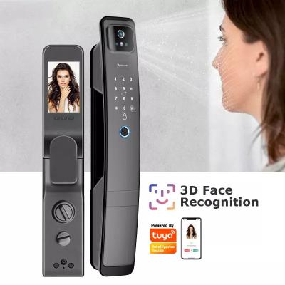 China 3.5-inch Large Screen inside Peephole Smart Door Lock with Tuya APP and Wide-angle camera for sale