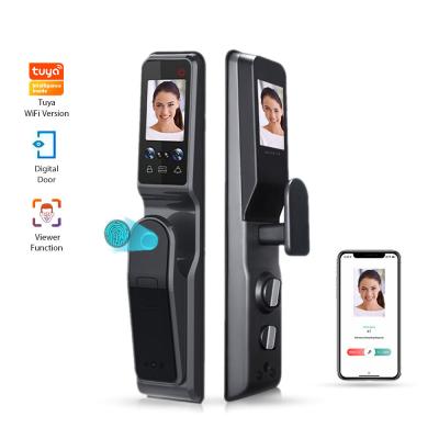 China Face/Impressão digital/Palma e senha IC Card Smart Door Lock com TUYA WIFI/TT Lock APP Viewer Vision Digital com câmera à venda