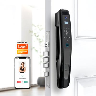 China Biometric Fingerprint and Password IC Card Smart Door Lock with TUYA WIFI/TT Lock APP Viewer Vision Digital with Camera for sale