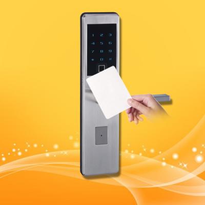 China Hidden Keyhole RFID Card Door Lock , Electronic Card Swipe Door Locks For Home for sale