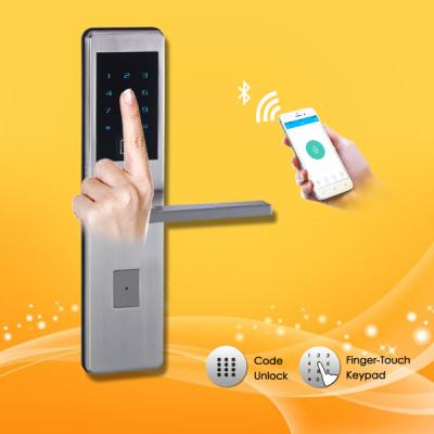 China Commercial Touch Screen Fingerprint Sensor Door Lock Elegant Appearance Design for sale