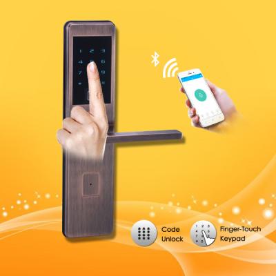China Smart Home Bluetooth Security Door Lock , Fingerprint Scanner Door Entry System for sale