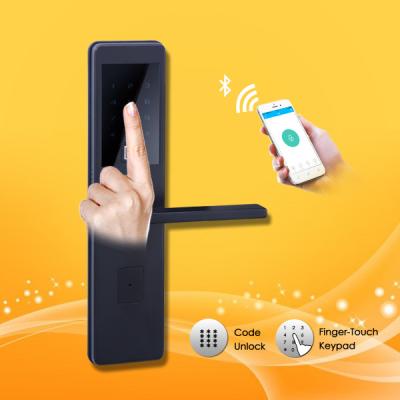 China finger-touch keypad contactlessly Password Door Lock keyless low voltage warning  card for sale