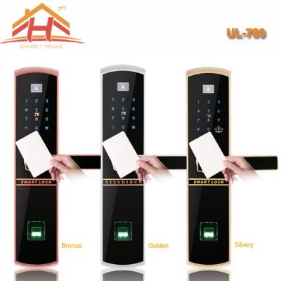 China Keyless Remote Control RFID Card Fingerprint Smart Lock With Waterproof Screen for sale
