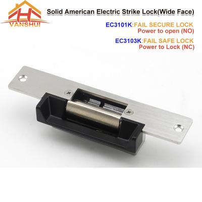 China Wide Face Door Electric Strike Lock Access Control With Fail Secure Or Fail Safe Function for sale