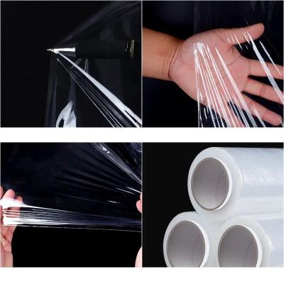 中国 Roll Wrapping PE Stretch Film Decoration Packaging Film Transparent Mic Packing PE Customized Multi Functional Flexible 販売のため
