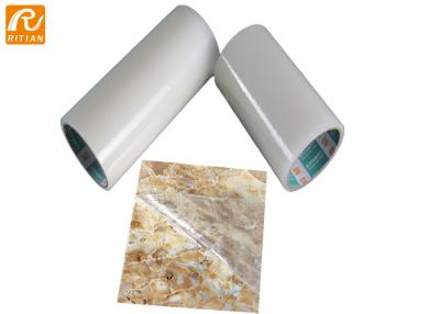 China Temporary Stone Marble Protection Film , Transparent Blue PE Protective Film for sale