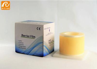 China Clear PE Medical Dental Barrier Film Roll Acrylic Adhesion 4x6 Inch Custom Logo for sale