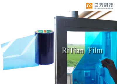 China Printing Logo Plastic Film Surface Window Glass Protective Film 50 -60 Mic Thickness for sale