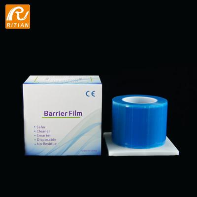 China Blue 50um Protective Dental Barrier Film 4 X 6 1200 Sheets Per Roll for sale
